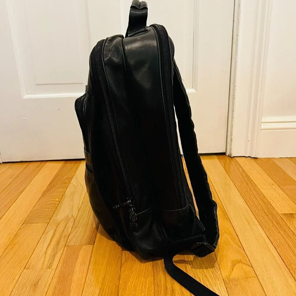 Tumi Vintage Alpha Napa Leather Laptop Backpack Carry Bag 9640D3
